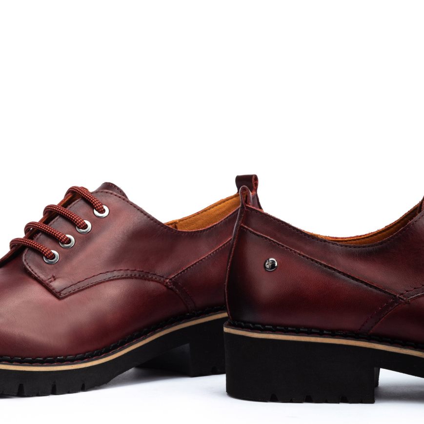 Women's Pikolinos VICAR Derby Shoes Burgundy | NZ C9A02Q5